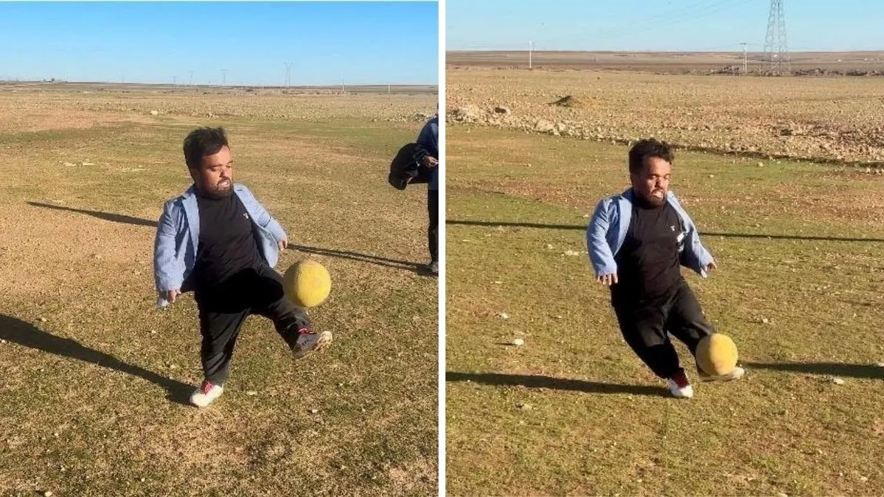 Boyu kısa, yeteneği büyük! Futbol topuyla meziyetleri hayran bırakıyor