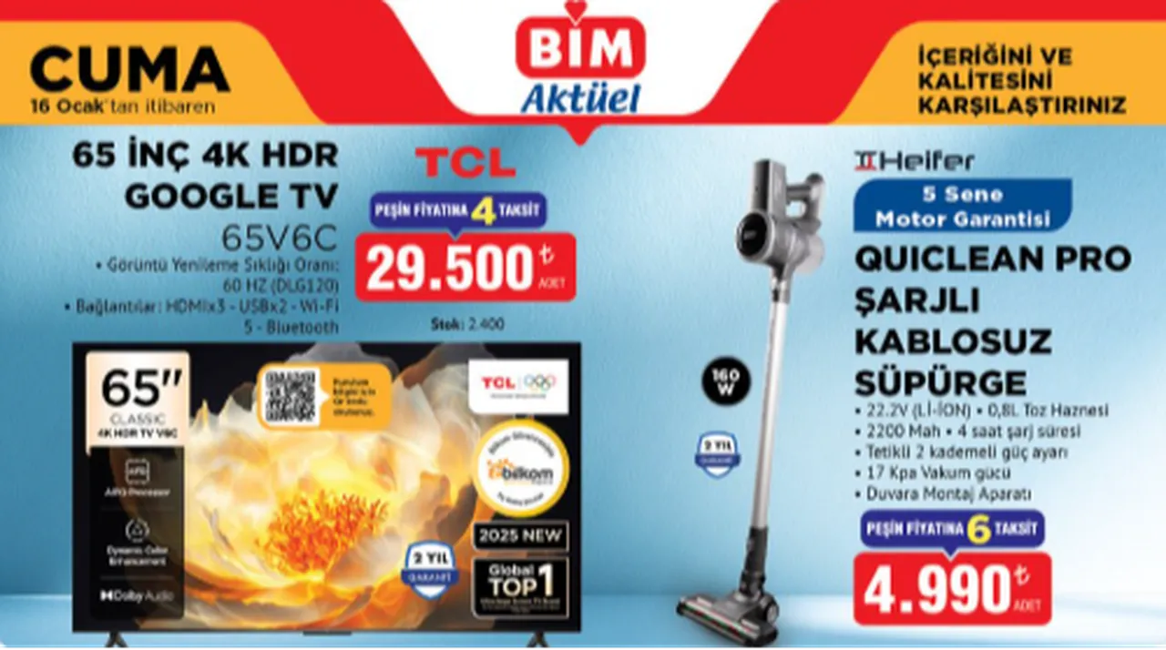 Bu hafta BİM’e hangi teknolojik ürünler geliyor? 16 Ocak BİM Aktüel kataloğu