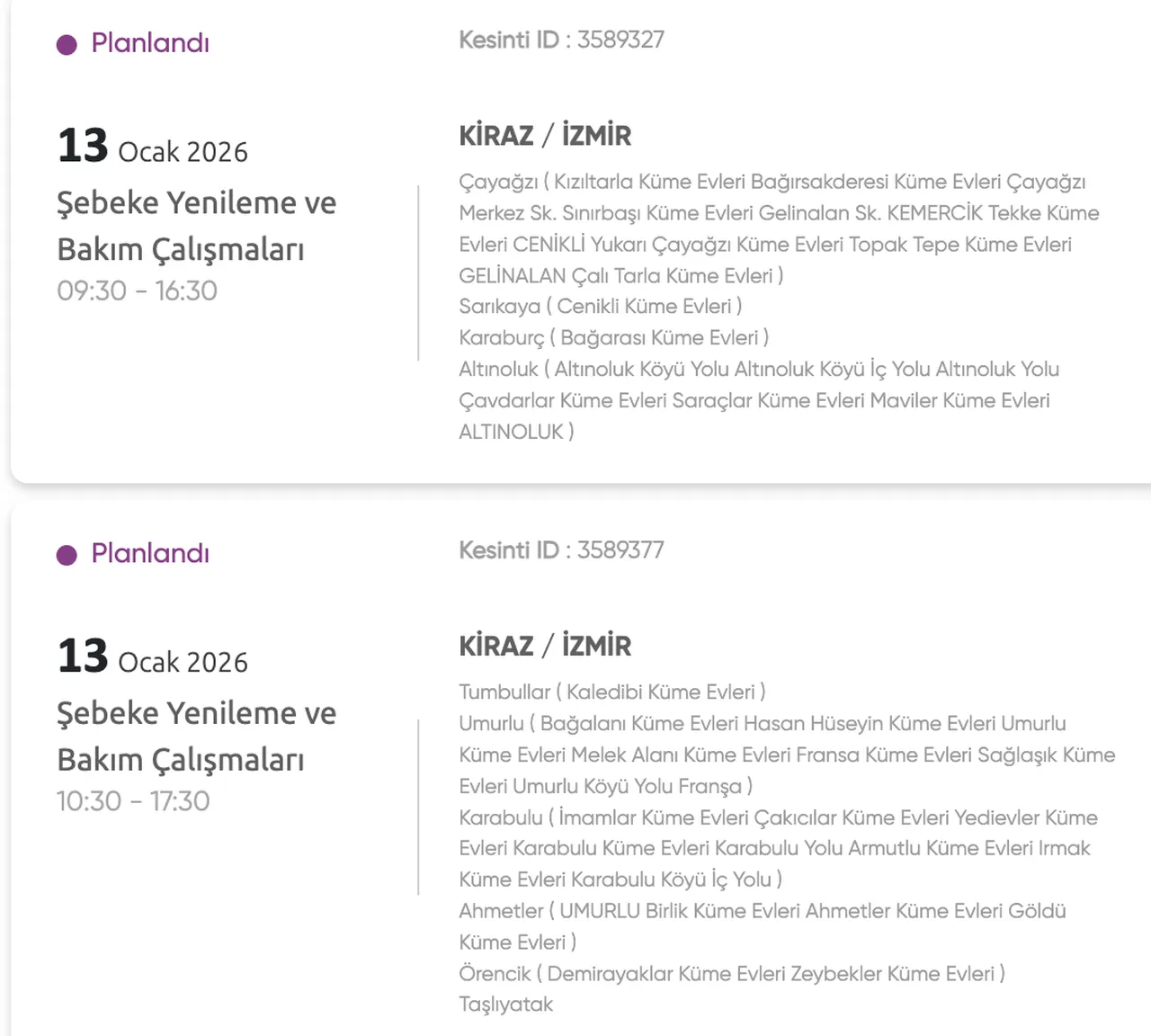 İzmir elektrik kesintisi: 13 Ocak İzmirde elektrikler ne zaman gelecek? Gediz Elektrik güncel kesinti listesi