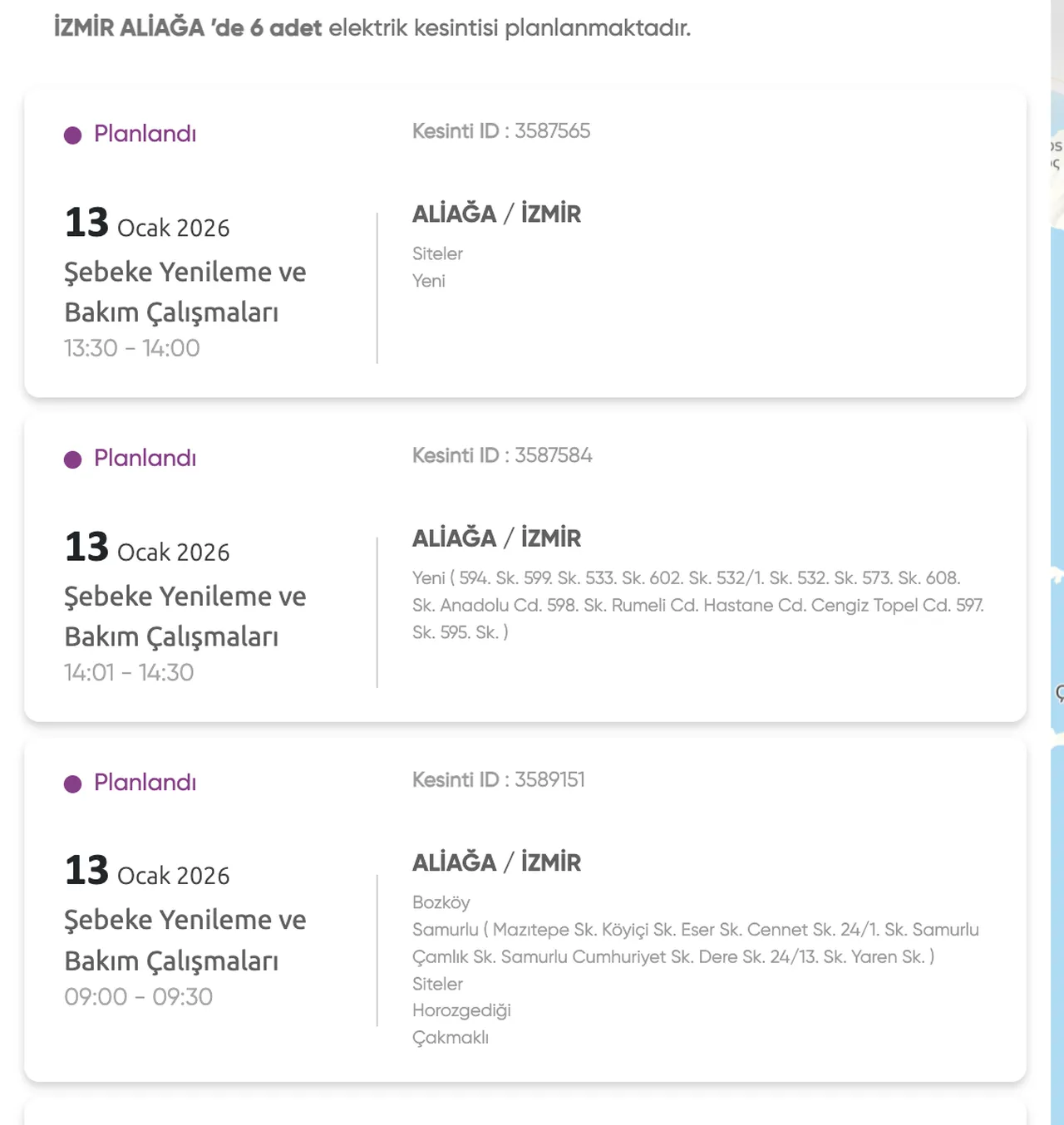 İzmir elektrik kesintisi: 13 Ocak İzmirde elektrikler ne zaman gelecek? Gediz Elektrik güncel kesinti listesi