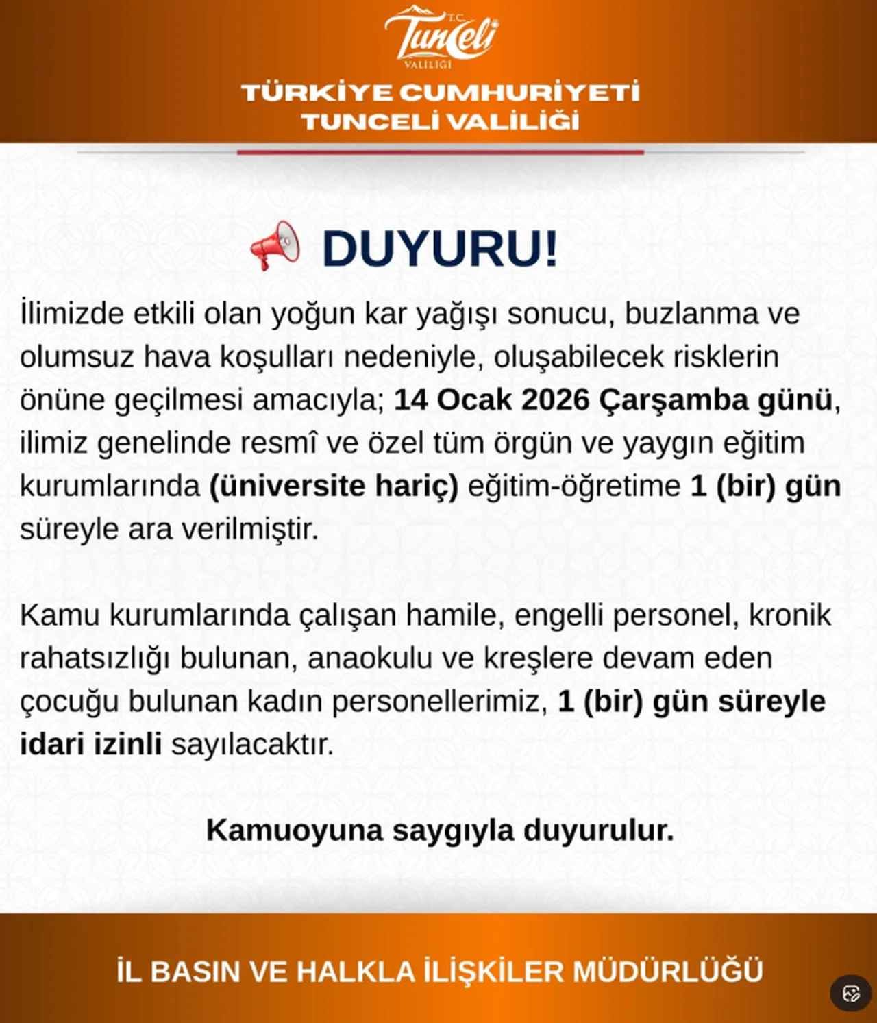 Kar tatili uzadı mı, yarın okullar tatil mi? 14 Ocak Çarşamba kar tatili olan iller
