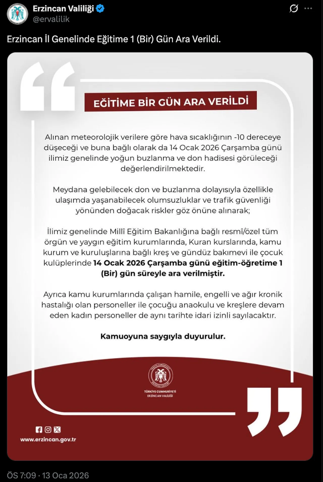 Kar tatili uzadı mı, yarın okullar tatil mi? 14 Ocak Çarşamba kar tatili olan iller