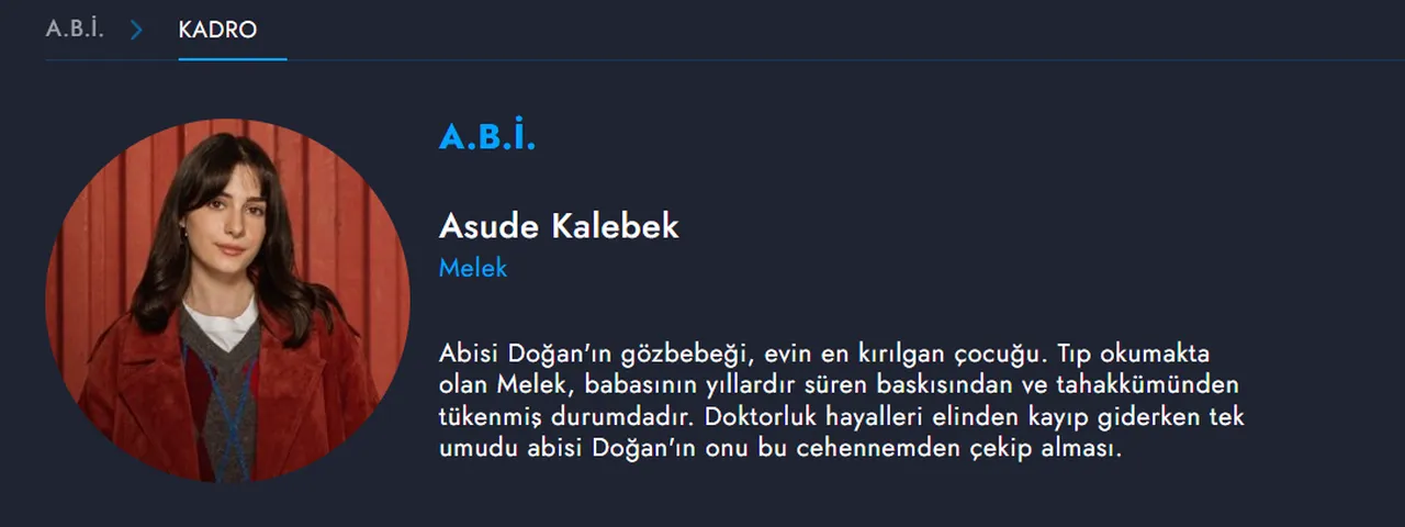 Kulüp dizisiyle yıldızı parlamıştı! Abi dizisinin Meleki Asude Kalebek kimdir?