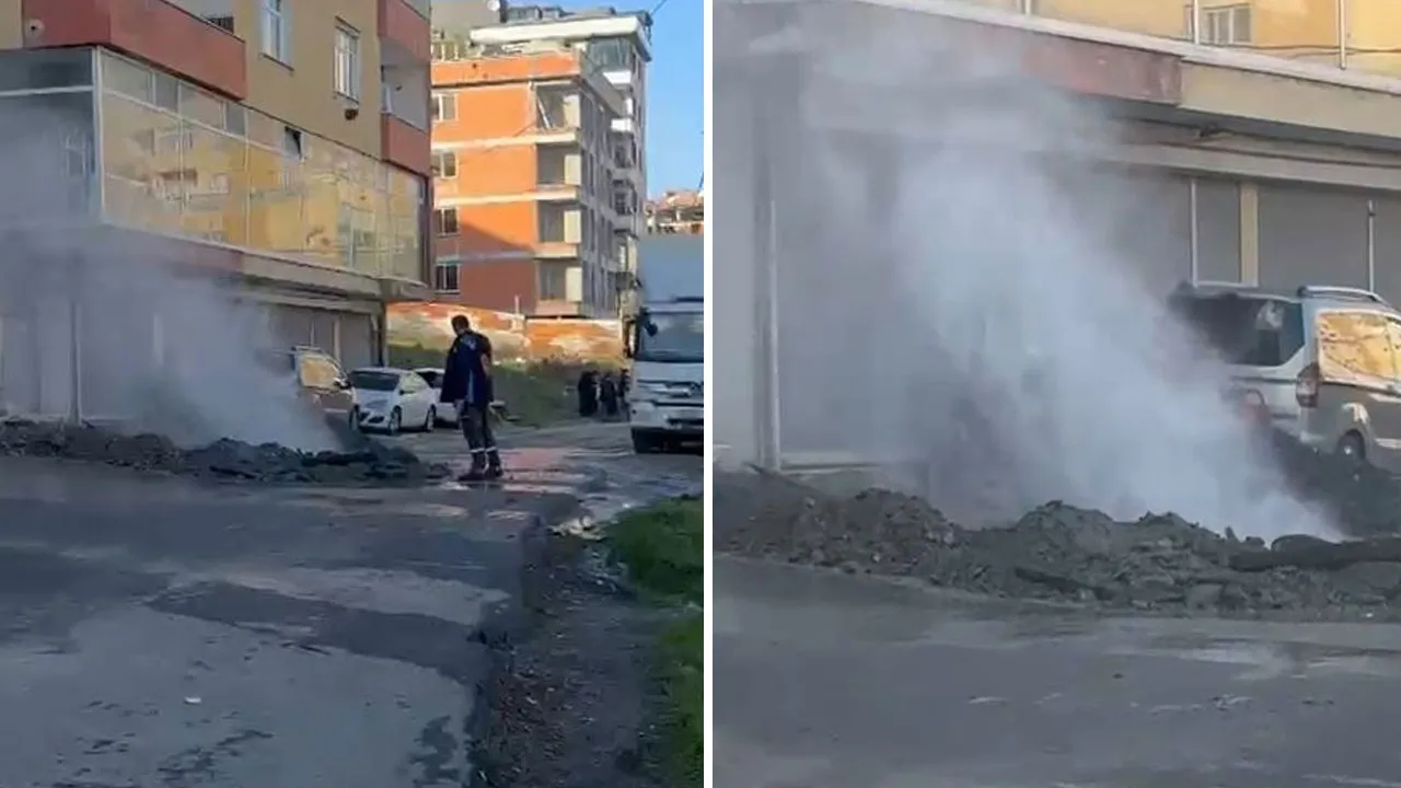 Kazı sırasında doğal gaz borusu delindi, facianın eşiğinden dönüldü