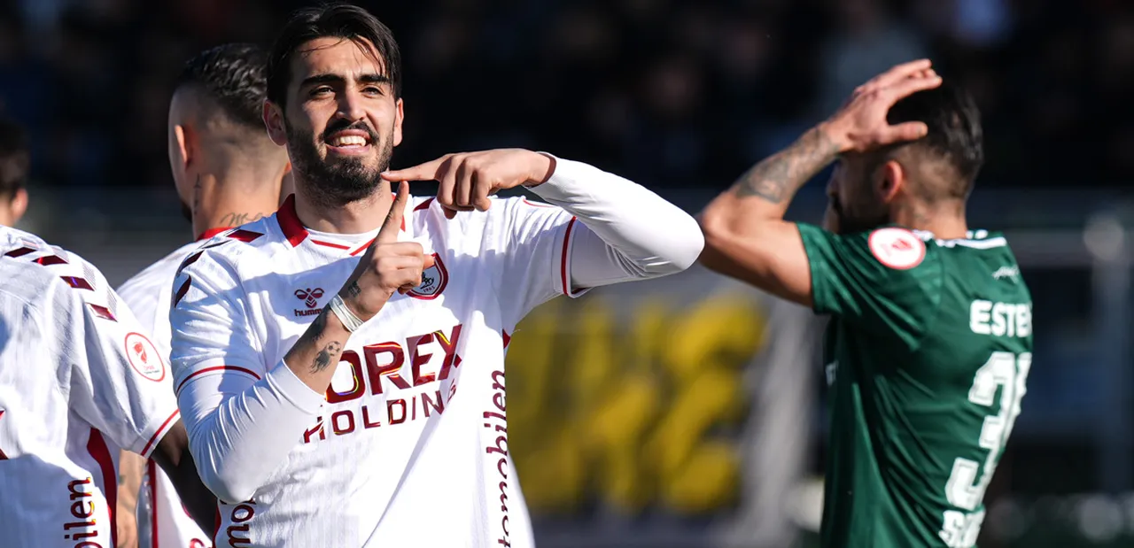 Samsunspor oyuncusu Yalçın Kayan, Aliağa Futbol ağlarına 2 gol gönderdi