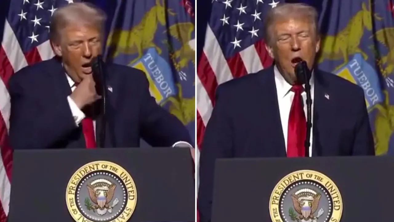 Trump yine bildiğiniz gibi! Bidenın taklidini yaparken şekilden şekle girdi