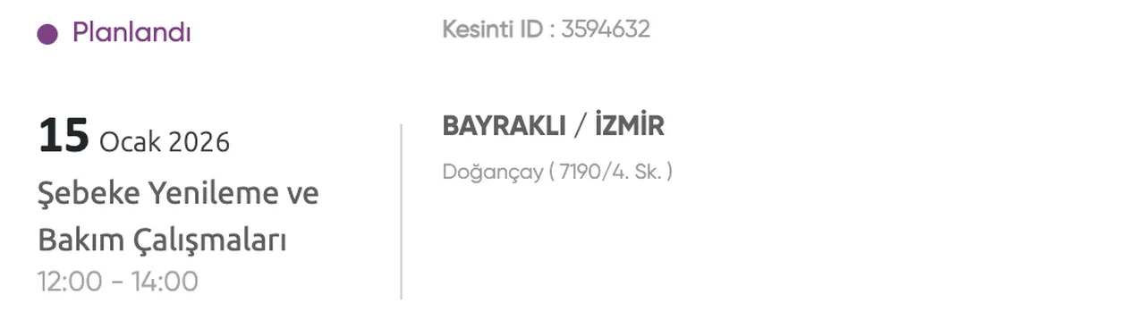 Gediz Elektrik kesintisi: 15 Ocak İzmir'de (Aliağa, Güzelbahçe, Beydağ) elektrikler ne zaman gelecek?