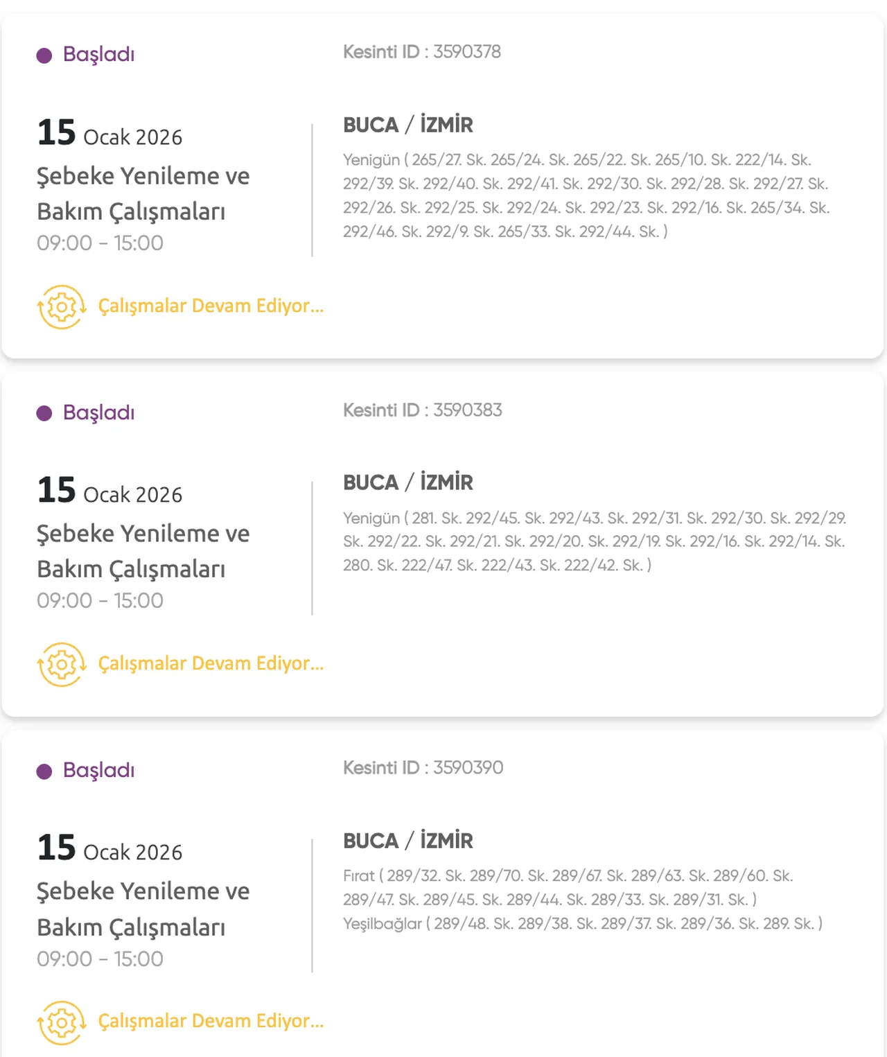 Gediz Elektrik kesintisi: 15 Ocak İzmir'de (Aliağa, Güzelbahçe, Beydağ) elektrikler ne zaman gelecek?