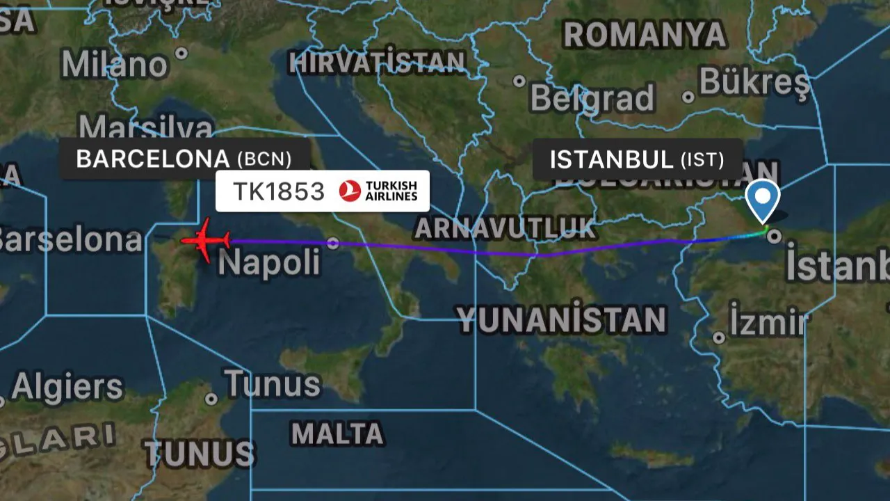 İstanbul'dan İspanya'ya giden THY uçağı acil iniş gerçekleştirdi
