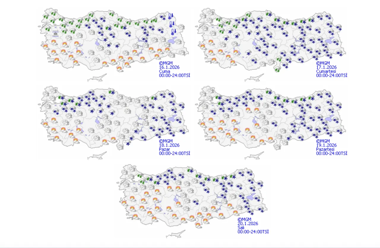 Pazar günü İstanbulda kar yağacak mı, ne zaman kar yağacak? 16-20 Ocak İstanbul Hava Durumu