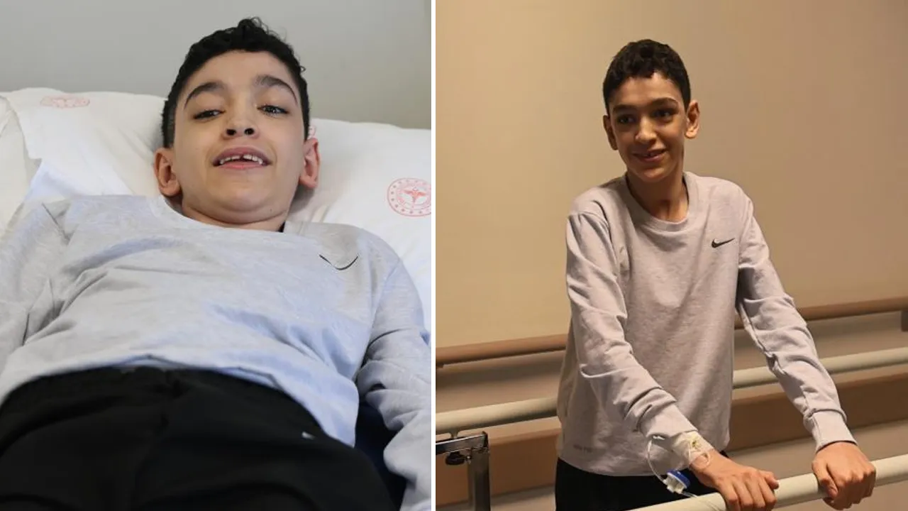 Sedyeyle geldi, yürüyerek çıktı! Aziz’in 2 yıl süren mücadelesi mutlulukla son buldu