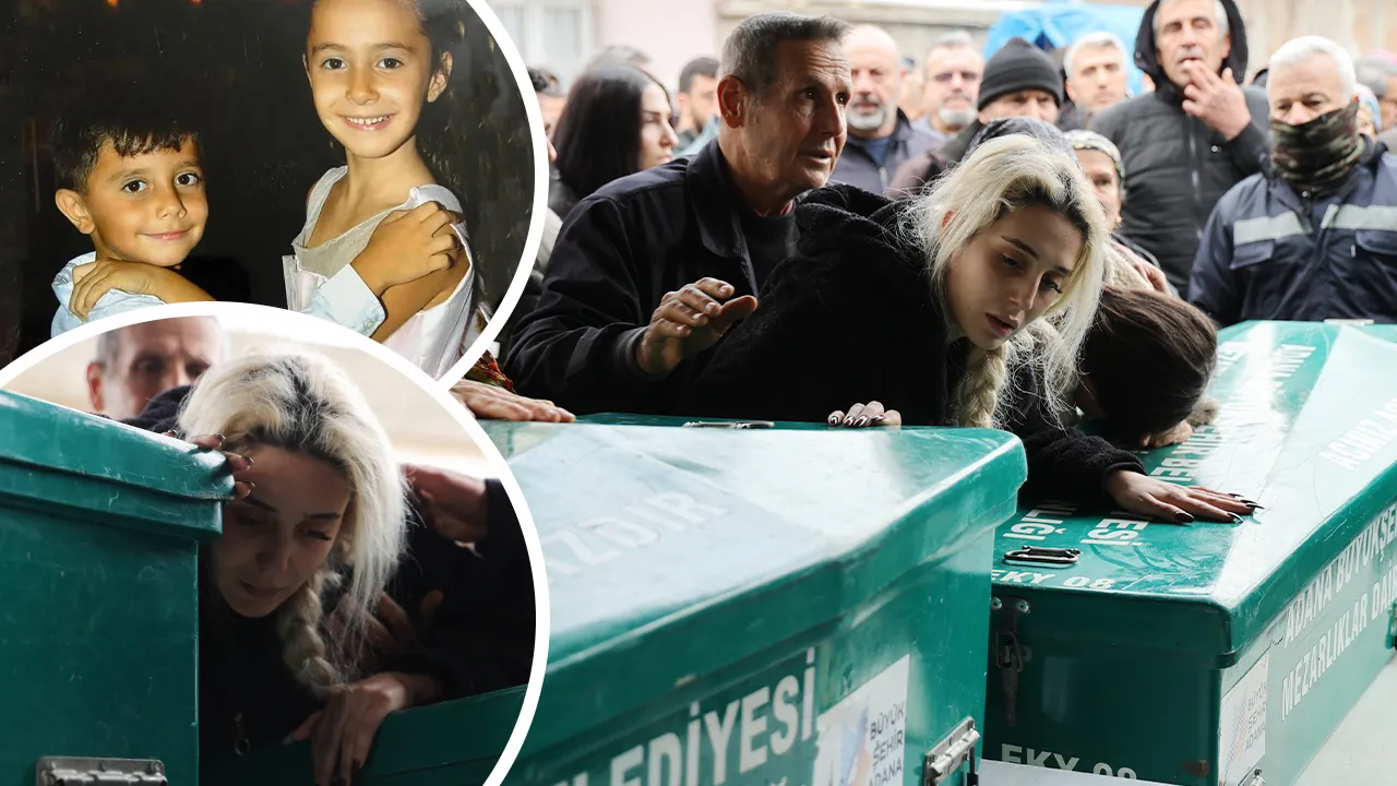 Babalarının öldürdüğü 2 kardeş defnedildi! Annenin feryatları yürek yaktı