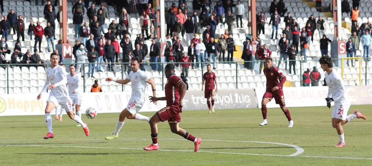 Bandırma'da 5 gol ve bir kırmızı karta sahne olan maç