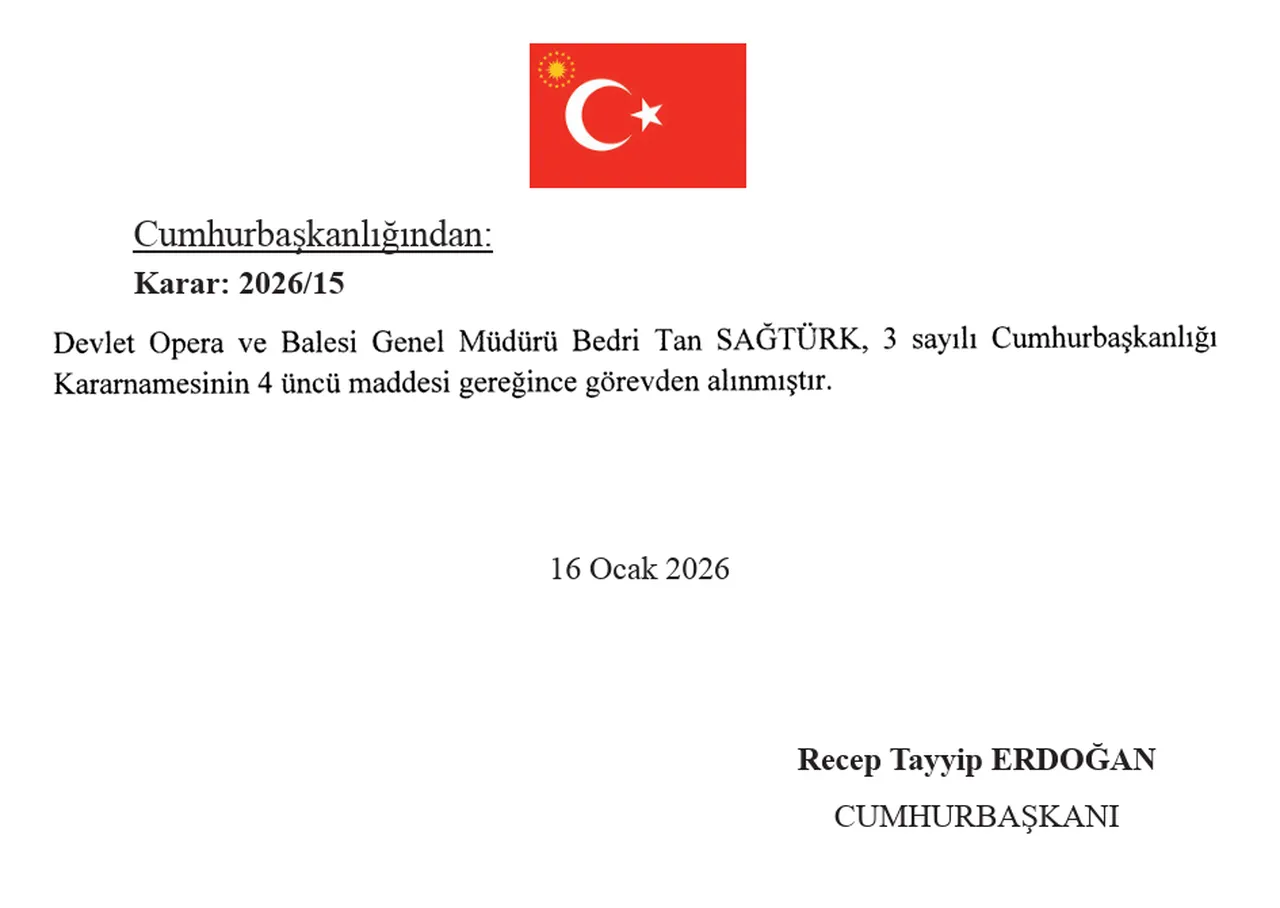 Devlet Opera ve Balesi Genel Müdürlüğünden alındı! İşte Tan Sağtürk'ün yeni görevi