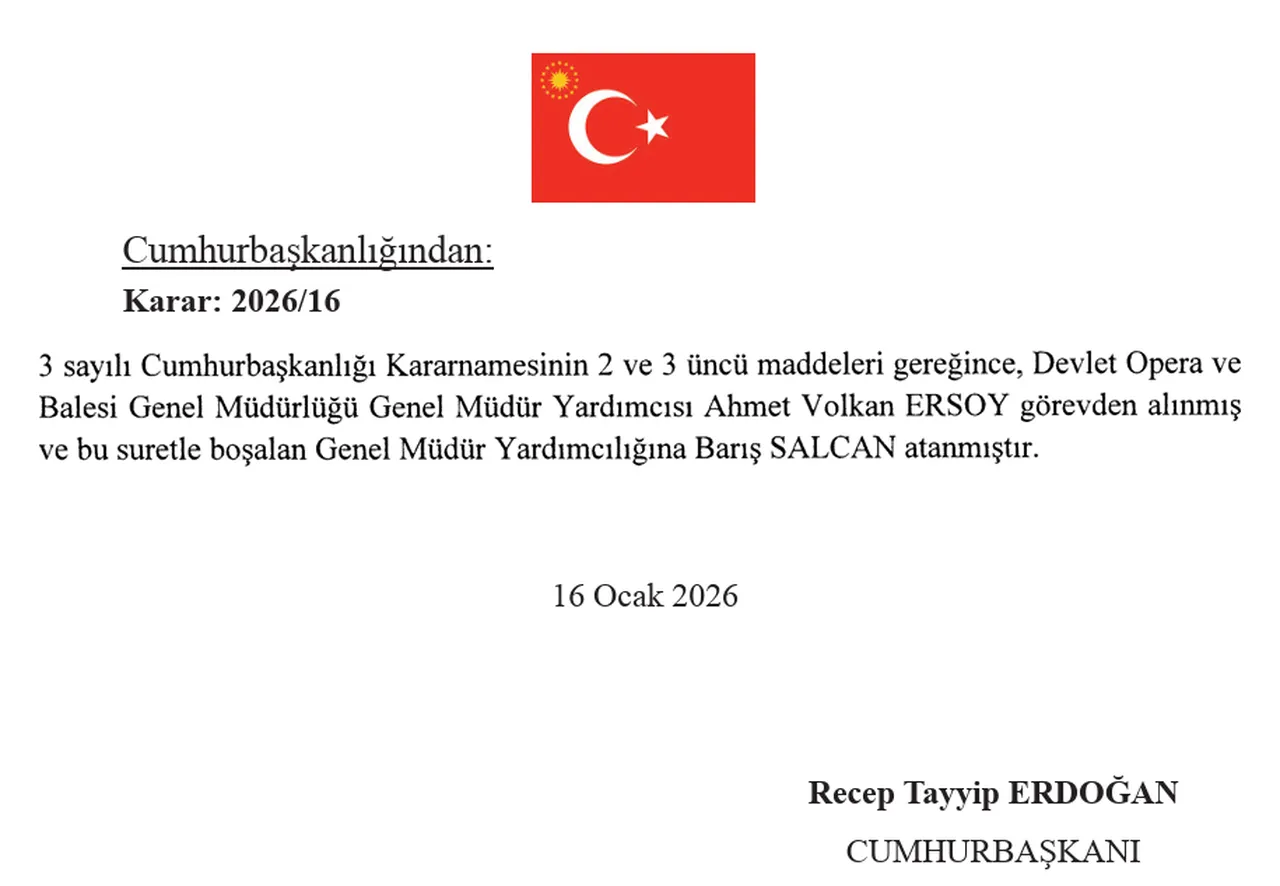 Devlet Opera ve Balesi Genel Müdürlüğünden alındı! İşte Tan Sağtürk'ün yeni görevi