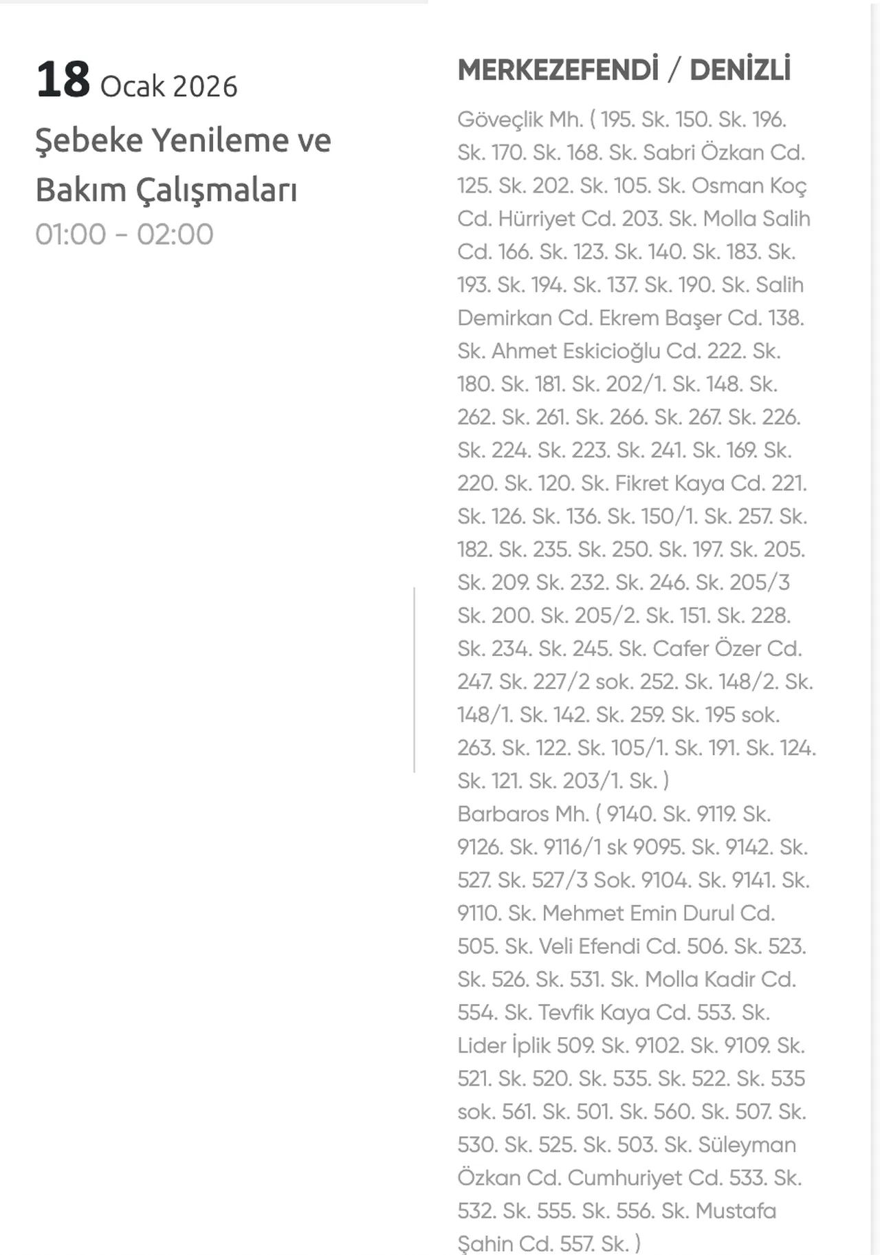 Denizli elektrik kesintisi: Hangi ilçelerde elektrikler ne zaman gelecek? (Pamukkale, Merkezefendi, Çivril)