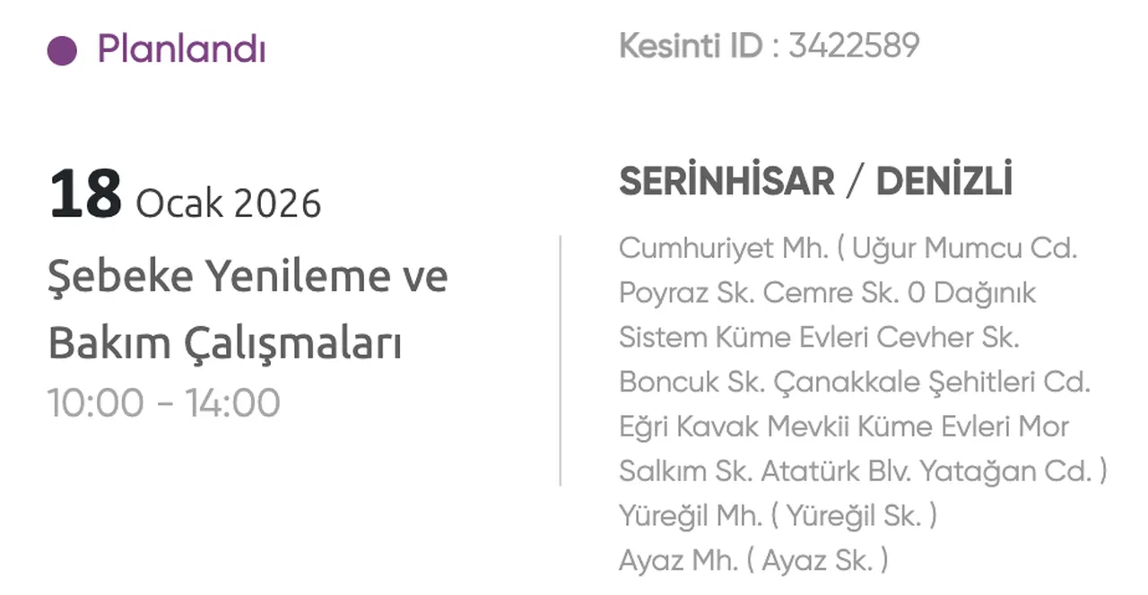 Denizli elektrik kesintisi: Hangi ilçelerde elektrikler ne zaman gelecek? (Pamukkale, Merkezefendi, Çivril)