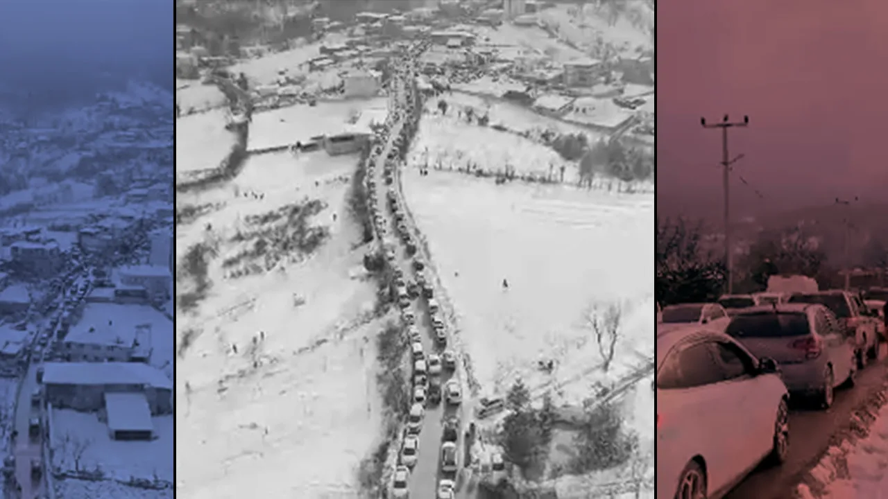 Bursa’da o köye kış ortasında akın ettiler! Trafik kilitlendi, vatandaşlar yollarda kaldı