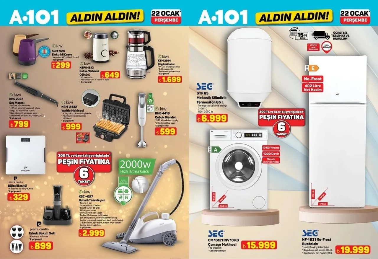 A101 aktüel ürünler kataloğu! 22 Ocak 2026 perşembe günü raflara hangi ürünler gelecek?