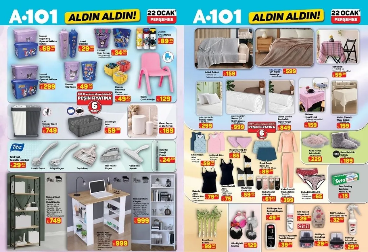 A101 aktüel ürünler kataloğu! 22 Ocak 2026 perşembe günü raflara hangi ürünler gelecek?