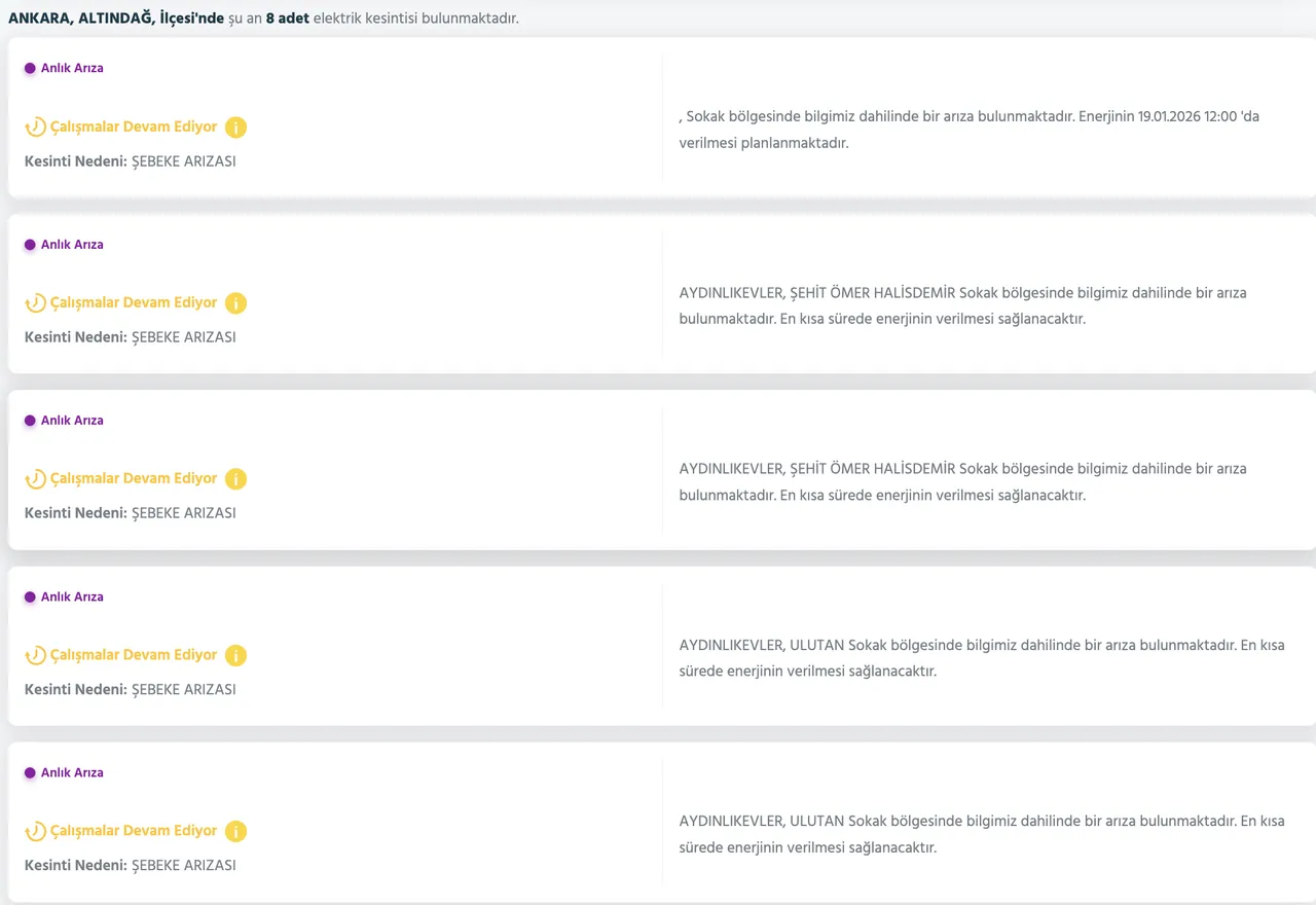 Ankara elektrik kesintisi: Bugün hangi ilçelerde elektrikler kesilecek? Başkent EDAŞ duyurdu