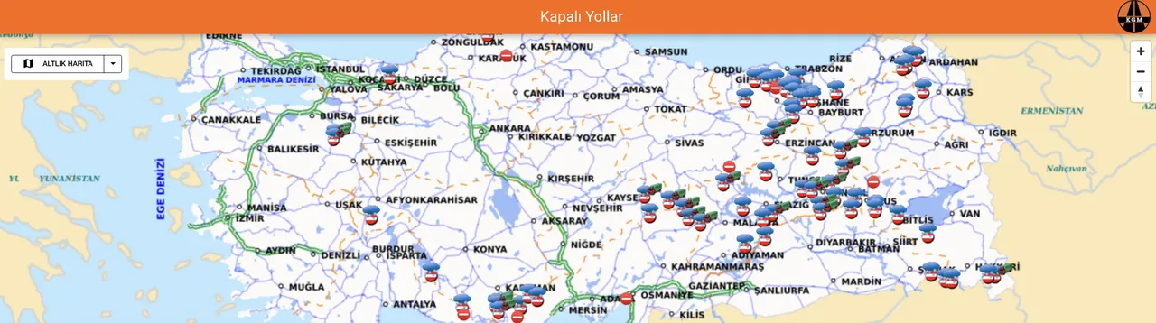 Hangi yollar kapalı 19 Ocak? Karayolları Genel Müdürlüğü trafiğe kapalı yolları duyurdu!