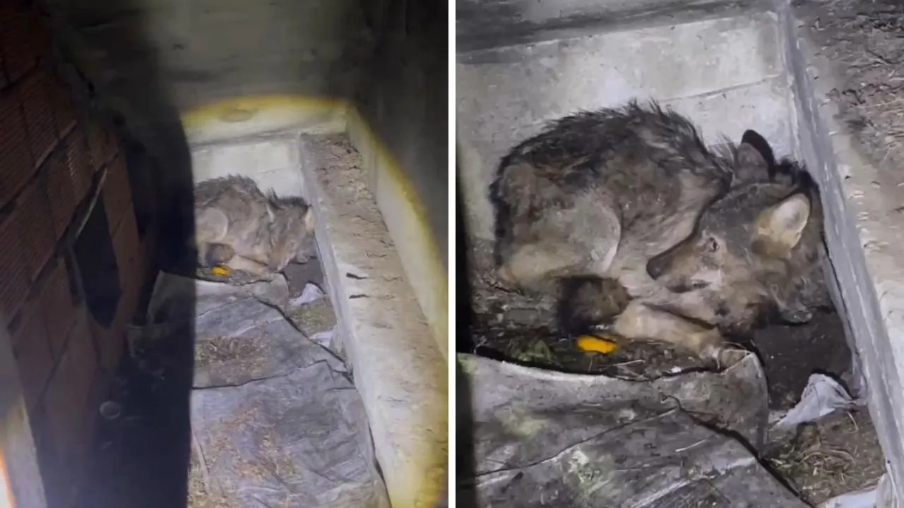 Aç kalan kurt, köpek barınağına sığındı