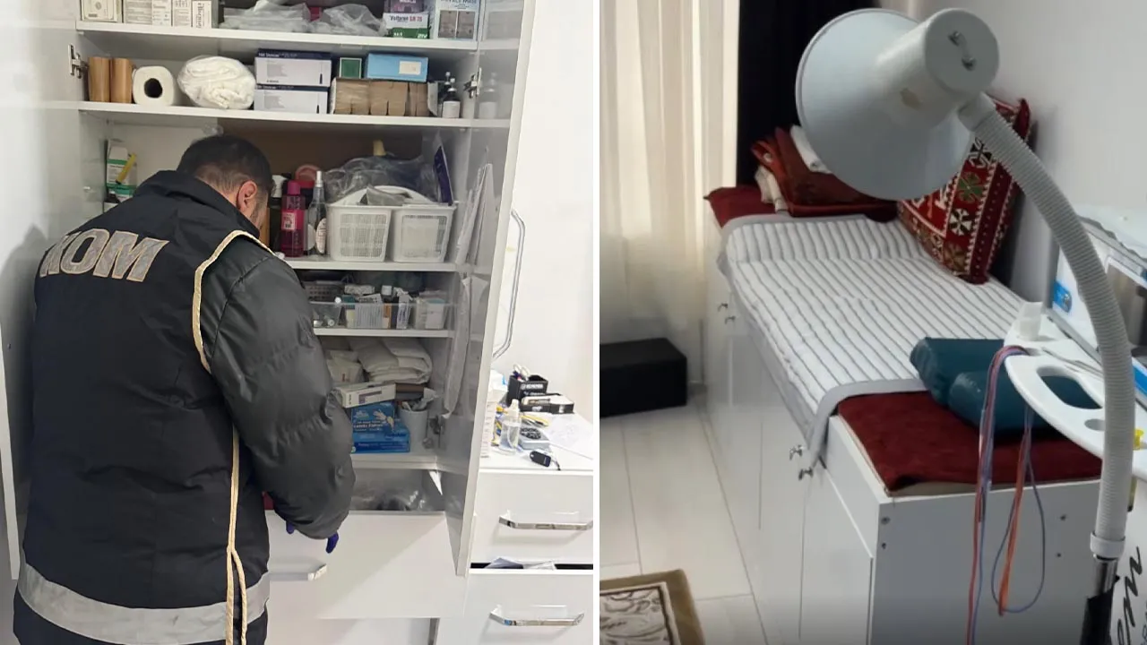 Evi kliniğe çevirip insanların sağlığıyla oynamış! Onlarca tıbbi malzeme ele geçirildi