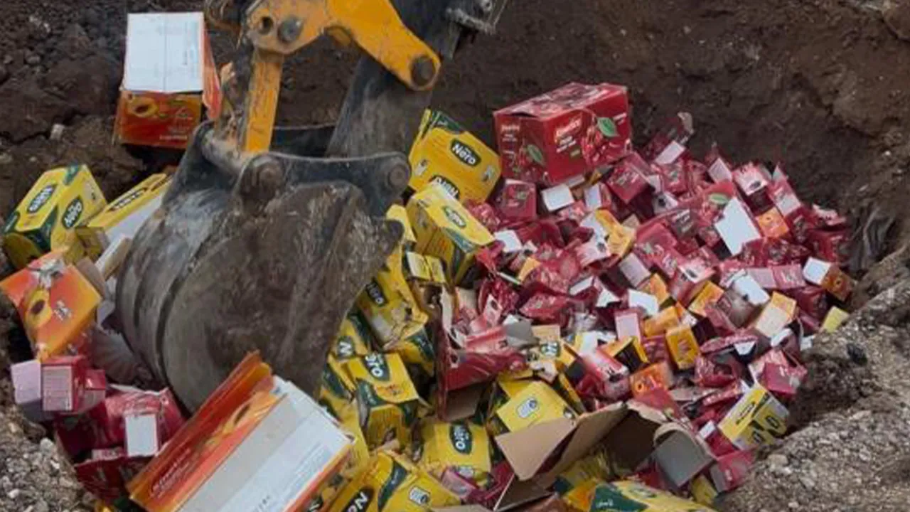 Okul çevresinde denetim! 465 kilogram ürün toprağa gömülerek imha edildi