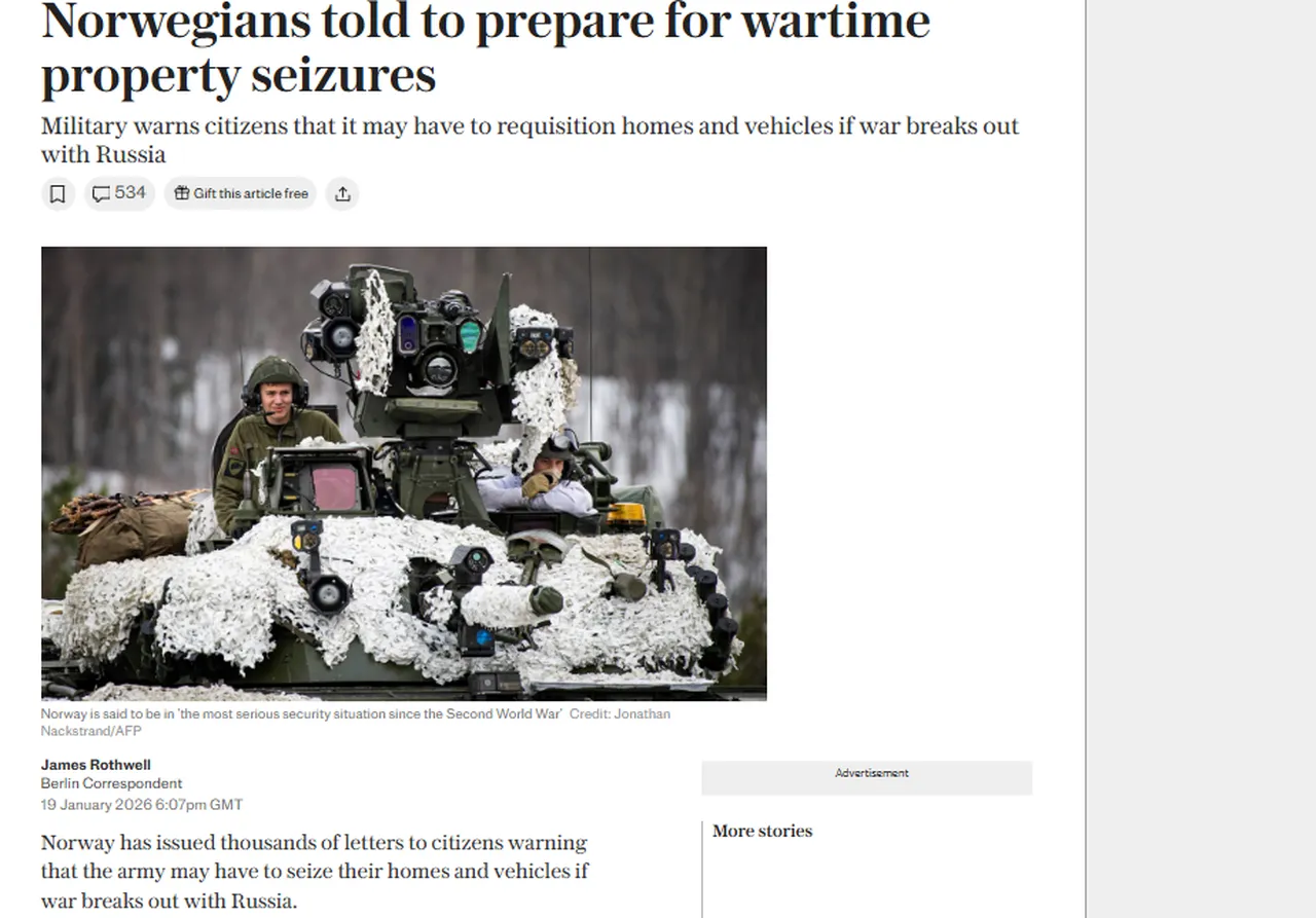 Yüzyılda ilk! Norveç’ten savaş uyarısı: Evler ve araçlar orduya geçebilir