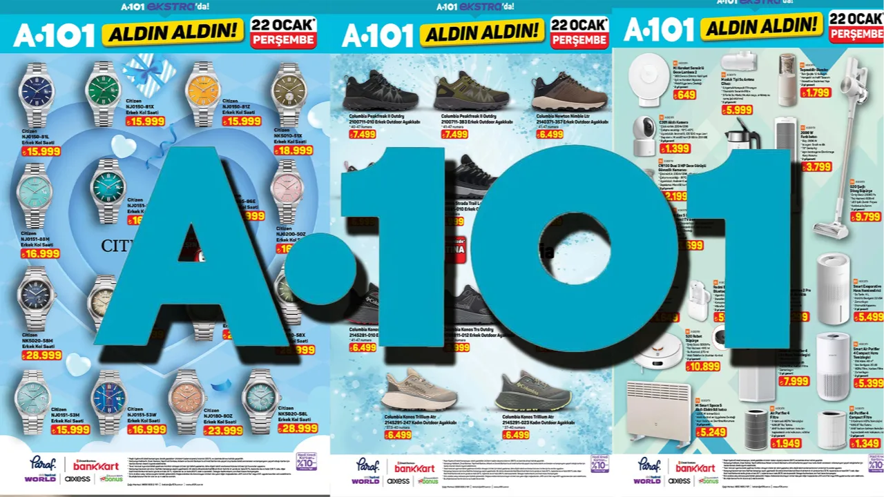22 Ocak 2026 A101 kataloğu paylaşıldı: A101'de neler var?