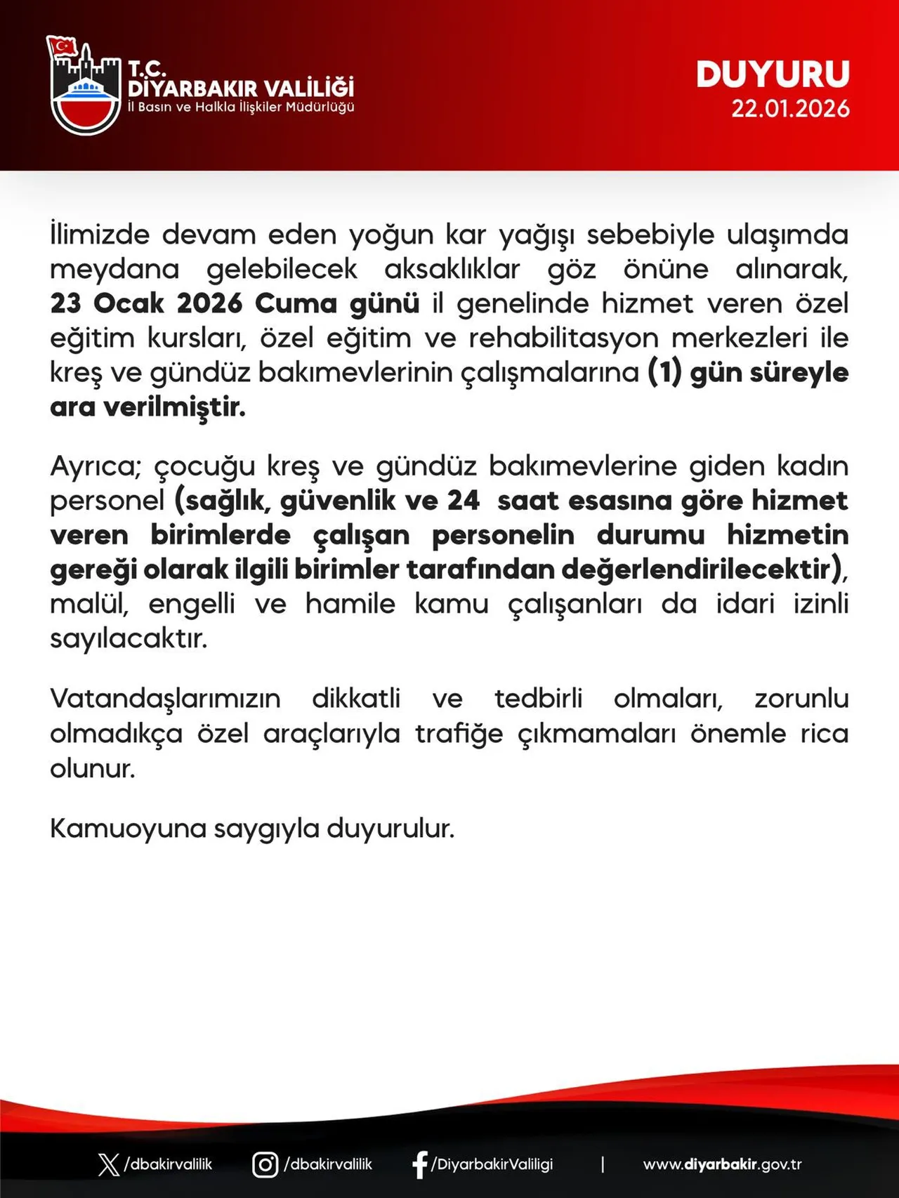 23 Ocak idari izin kararı alınan iller! Valilik açıklamaları takip ediliyor