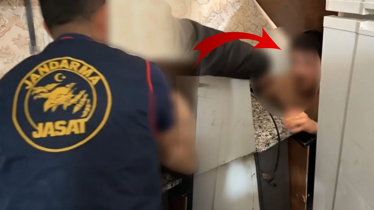 25 yıl hapis cezasıyla aranıyordu! Mutfak dolabında yakalandı