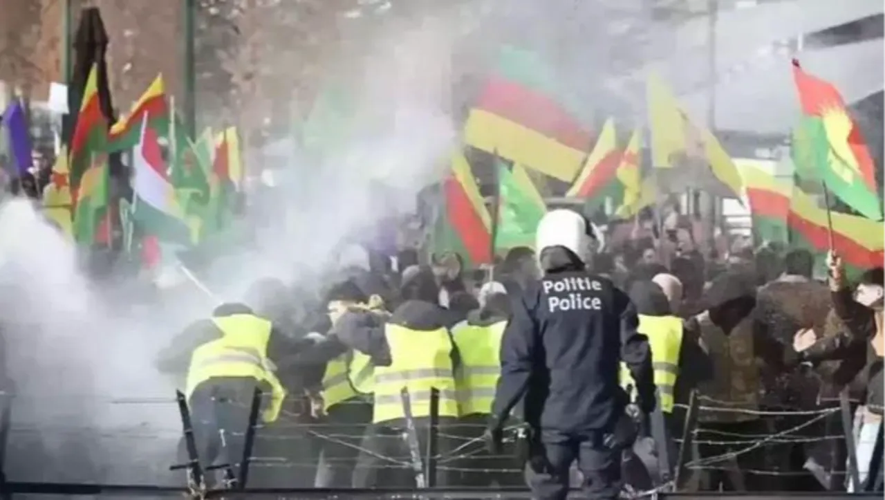 Avrupa sokakları, terör örgütü YPG yandaşlarının provokasyonuna sahne oldu