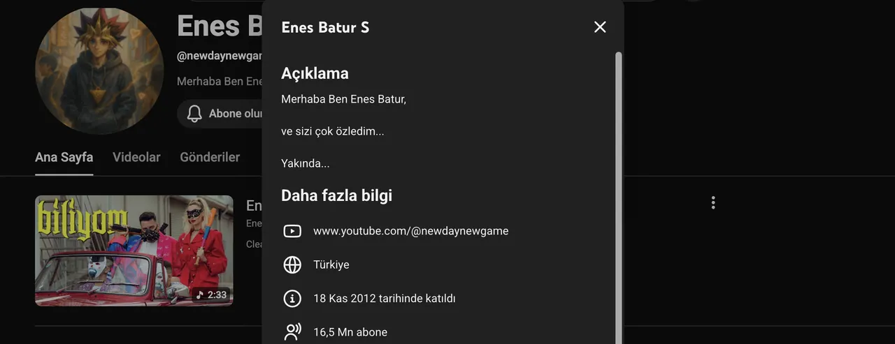 Enes Batur YouTubea geri mi dönüyor? Baturun açıklaması beklentilere neden oldu