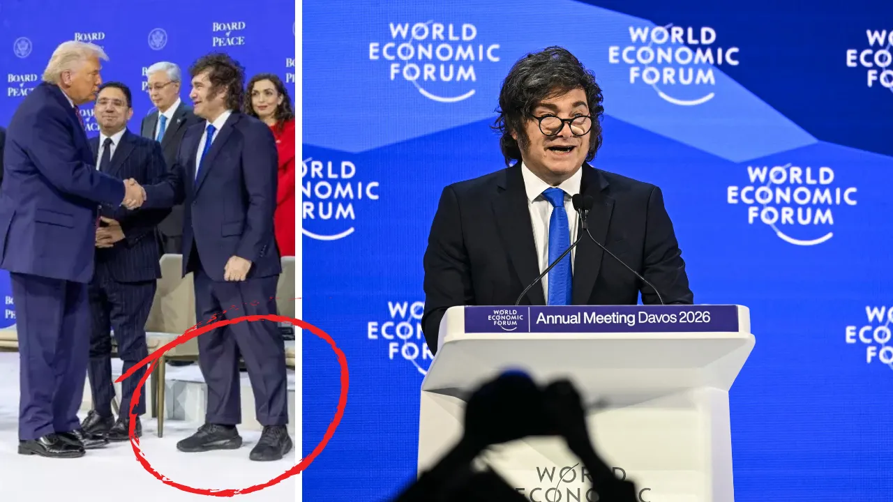Davos'taki foruma katılan Arjantin Devlet Başkanının ayakkabıları gündem oldu!