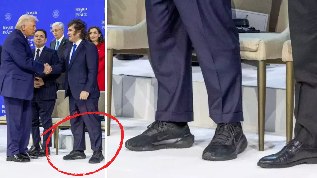 Davos'taki foruma katılan Arjantin Devlet Başkanının ayakkabıları gündem oldu! 