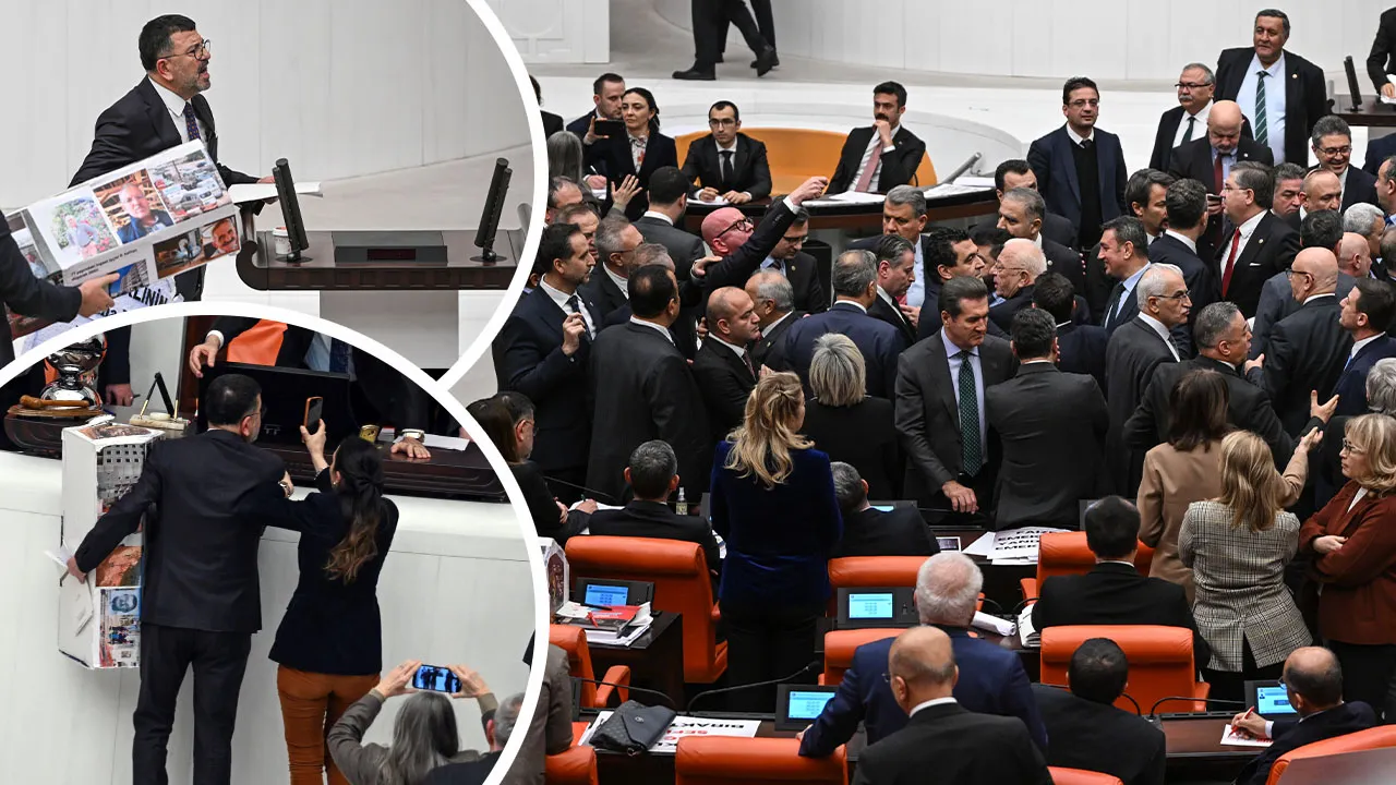 TBMM'de tabut kavgası! Kürsüye çıkmaya kalkınca vekiller birbirine girdi