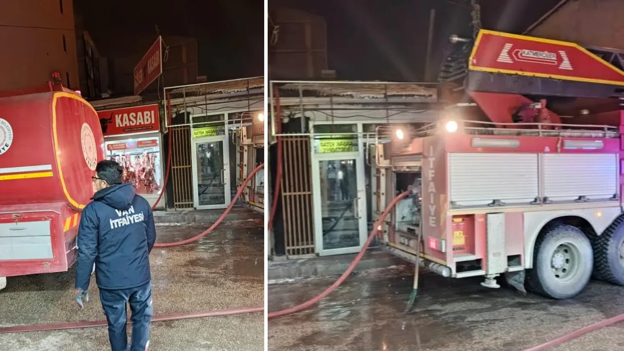 Van'da sıcak saatler! Yangın çıktı, alevler 5 iş yerini sardı