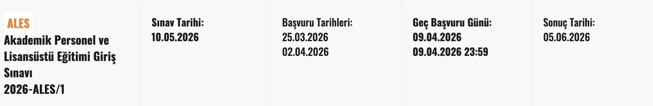 ALES sınavı ne zaman 2026? Gözler ÖSYM takvimine çevrildi