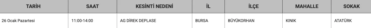 Bursa'da (Mudanya, Gemlik, İnegöl, Yıldırım) elektrikler ne zaman gelecek? UEDAŞ duyurdu