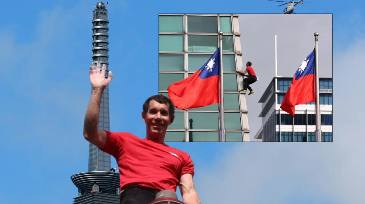 Canlı yayında tarih yazdı! ABD'li sporcu Honnold 508 metrelik gökdelene halatsız çıktı