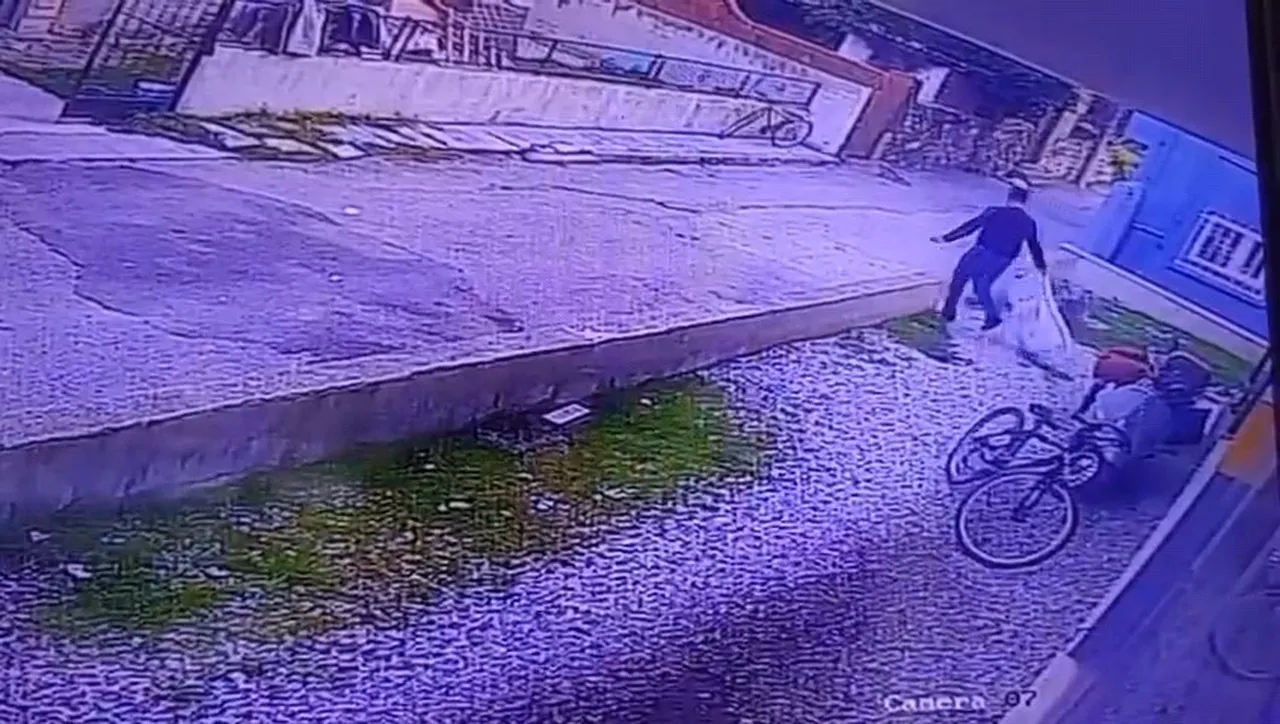 Çocukların gözü önünde köpeği vahşice öldürdü! Görüntüler dehşete düşürdü