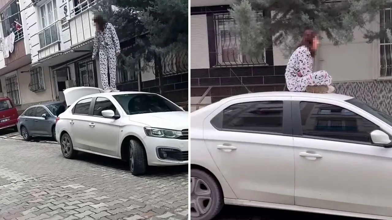 Esenyurt’ta akılalmaz olay! Kadın durdurduğu arabanın üstüne çıkıp yaptı... 