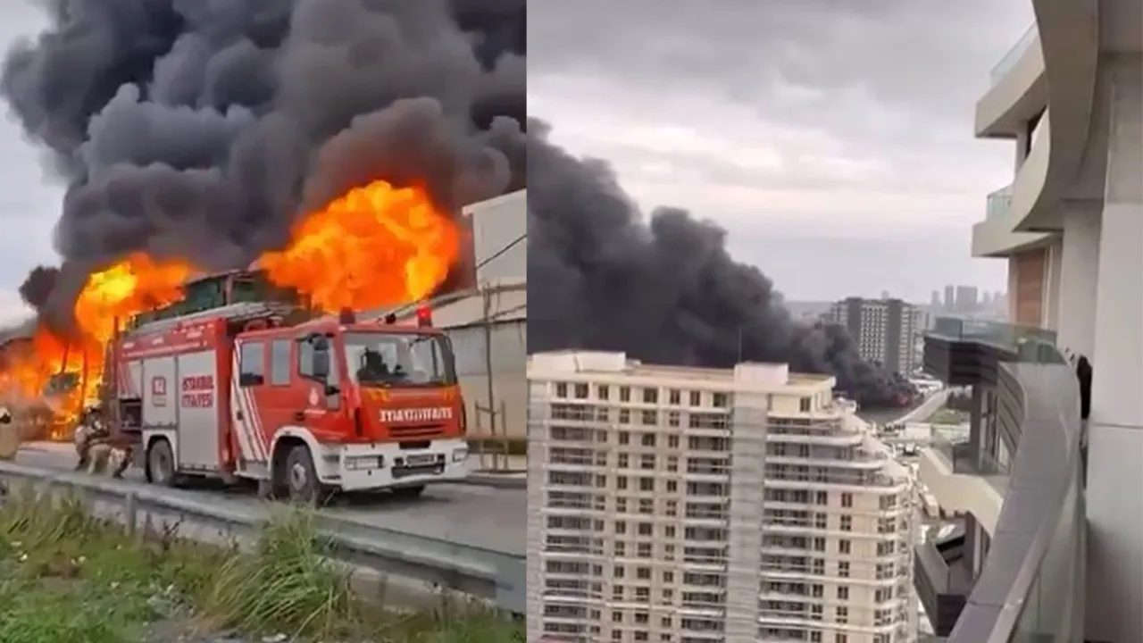 Esenyurt'ta market deposunda yangın! Ekipler peş peşe gitti