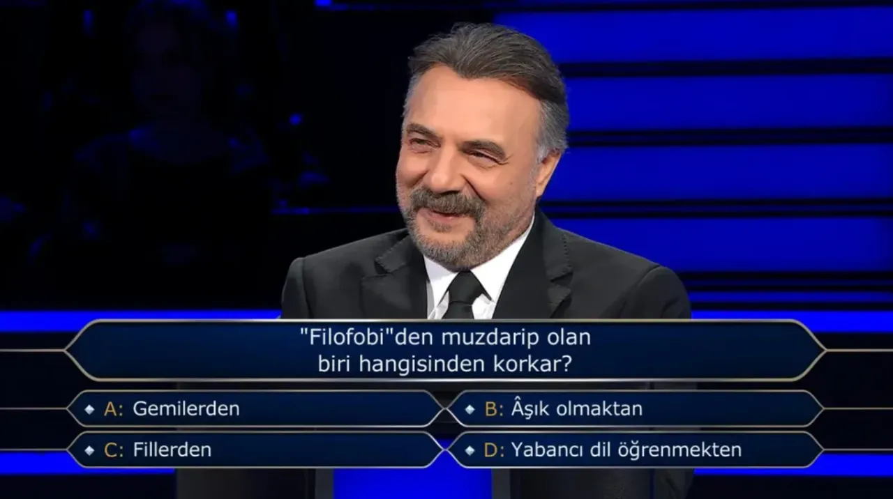 Filofobi'den muzdarip olan biri hangisinden korkar? Kim Milyoner Olmak İster'de soruldu