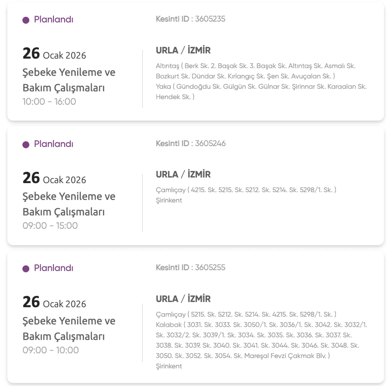 Gediz Elektrik Kesintisi 25-26-27 Ocak Listesi: İzmirde elektrikler ne zaman, saat kaçta gelecek?