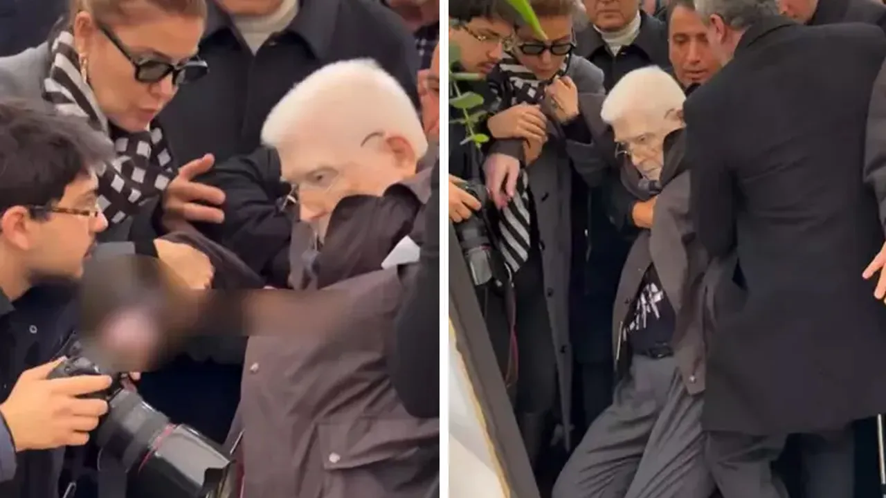 Haldun Dormen'in cenazesinde korkutan anlar! Oyuncu İzzet Günay fenalaştı