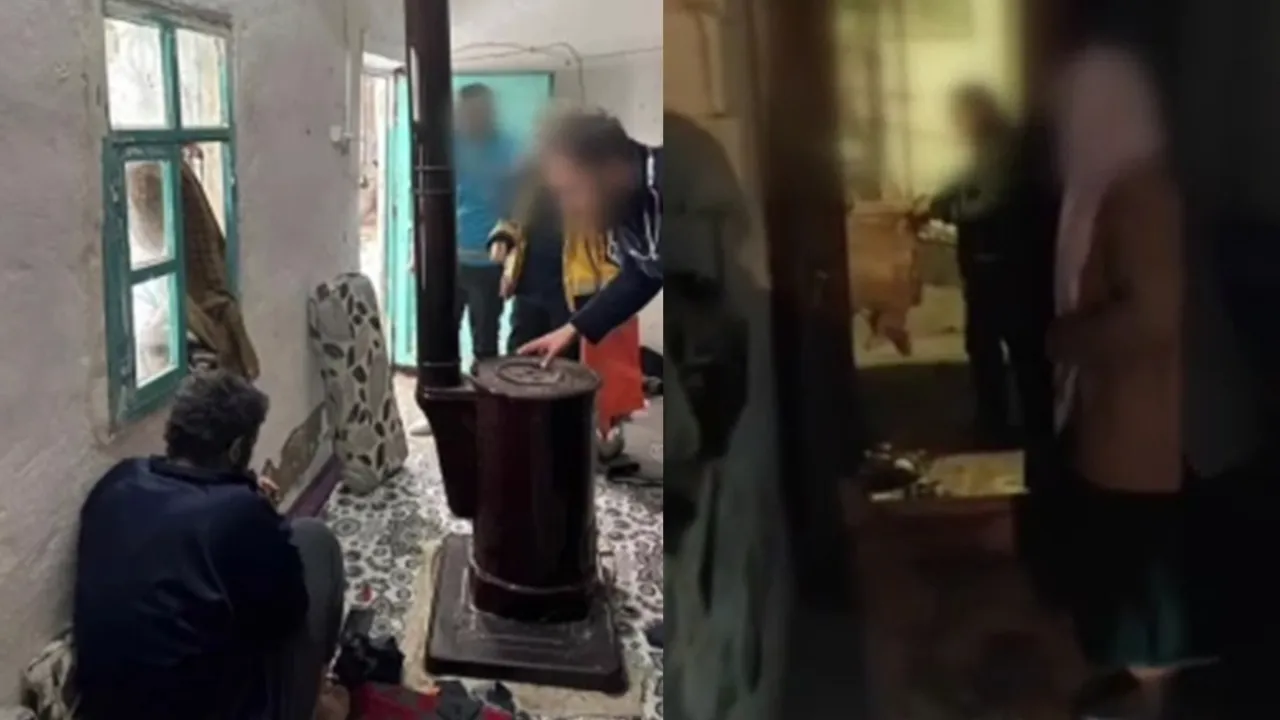 Polis memurunun yardıma gitmesiyle aile dramı ortaya çıktı: Görüntüler yürekleri sızlattı...