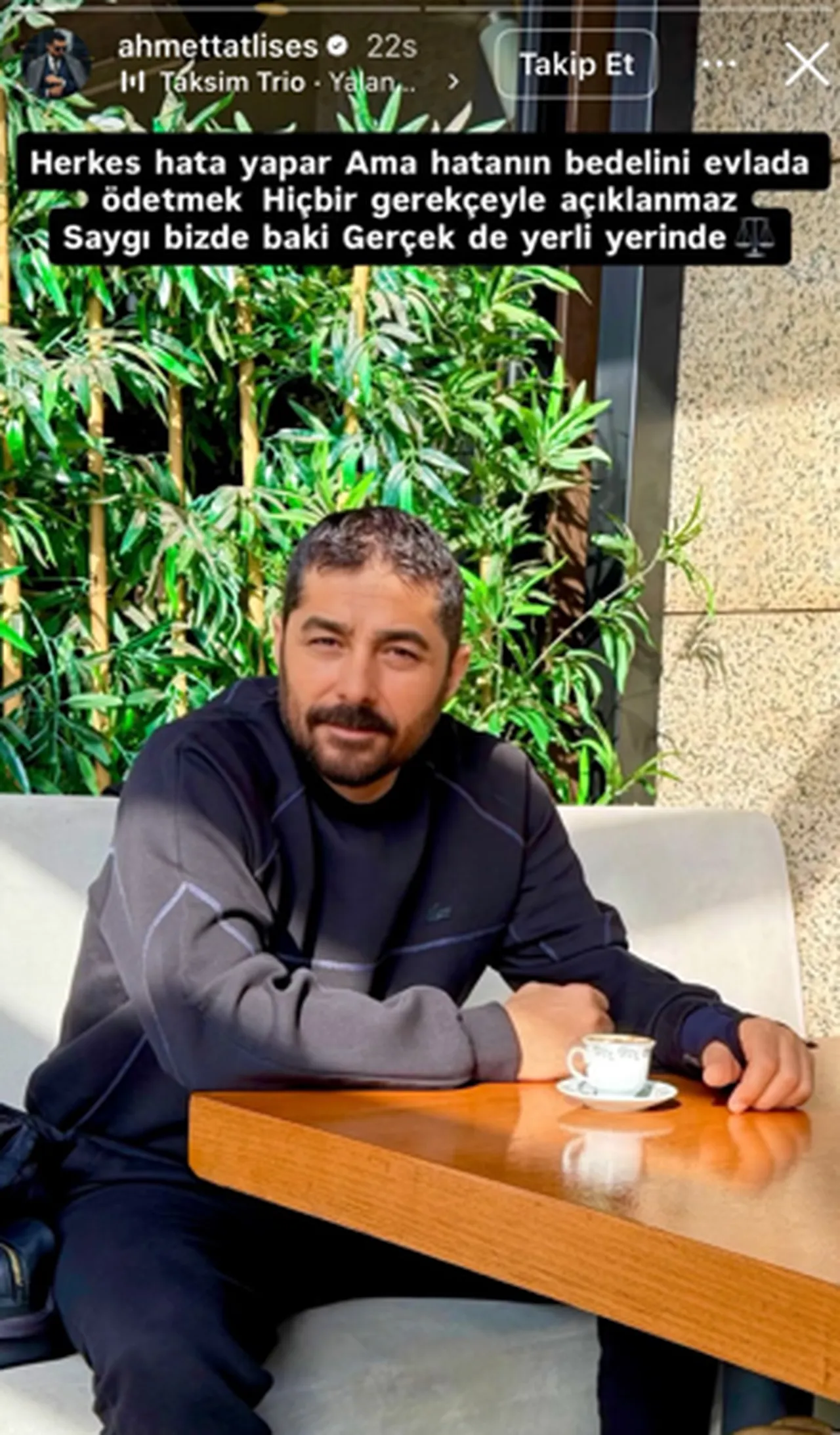 Ahmet Tatlıses'in paylaşımı